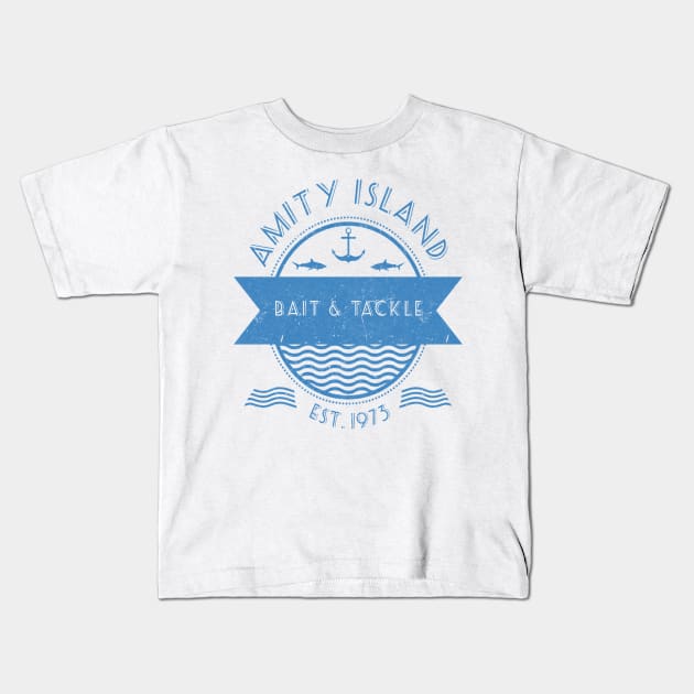 Amity Island Bait Kids T-Shirt by Beni-Shoga-Ink